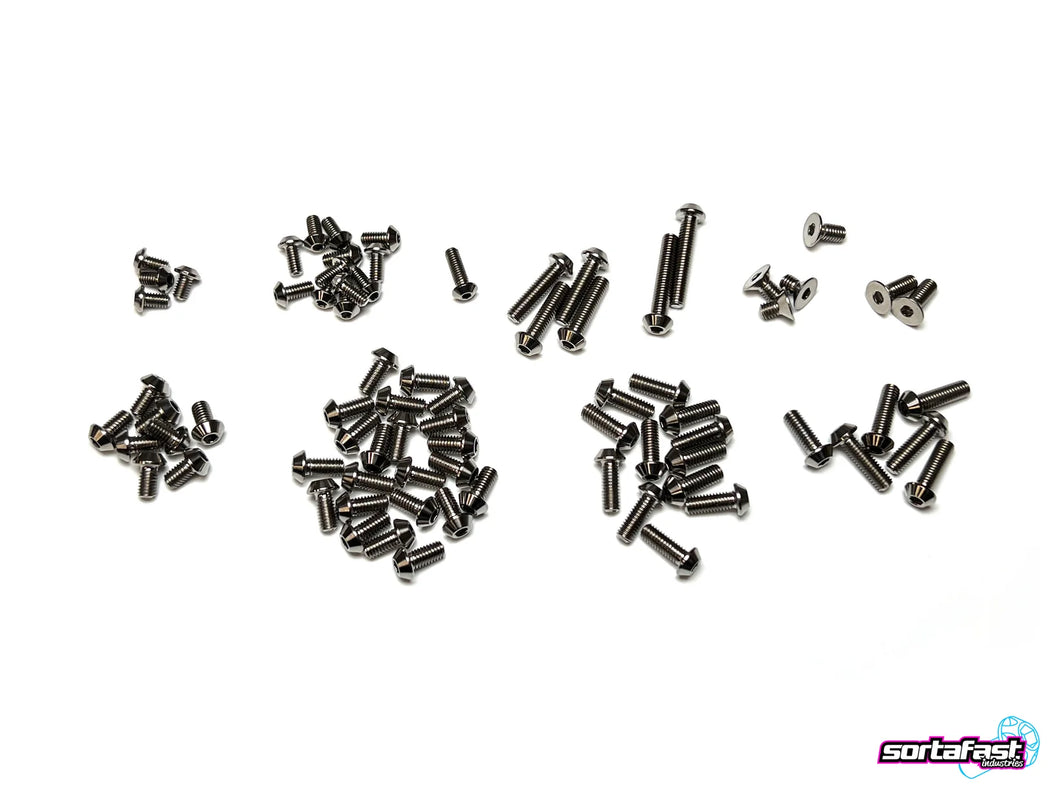 Sortafast Titanium Topside Screw Kit - RC Maker SP1F - Button Head